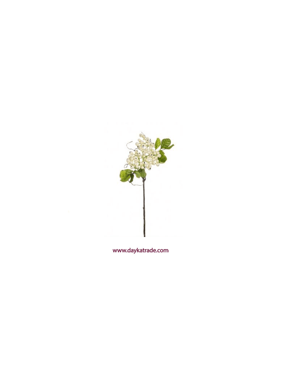 rama de bayas blanco 45 cm.