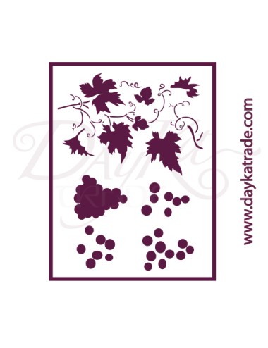 Plantillas de estarcido A4 dayka  "racimo de uvas"