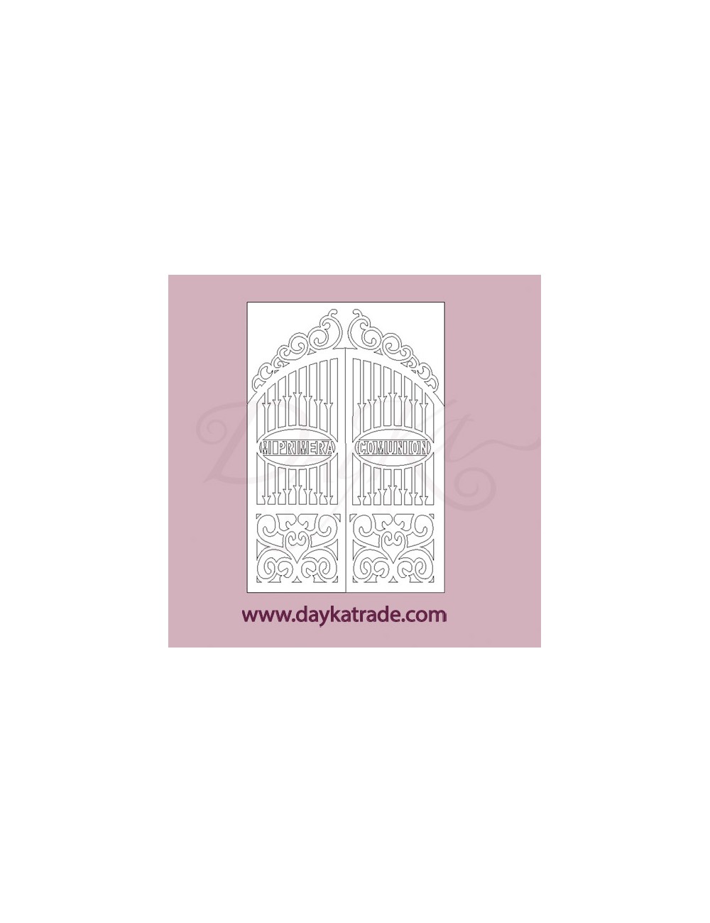 recordatorio verja de cartón blanco