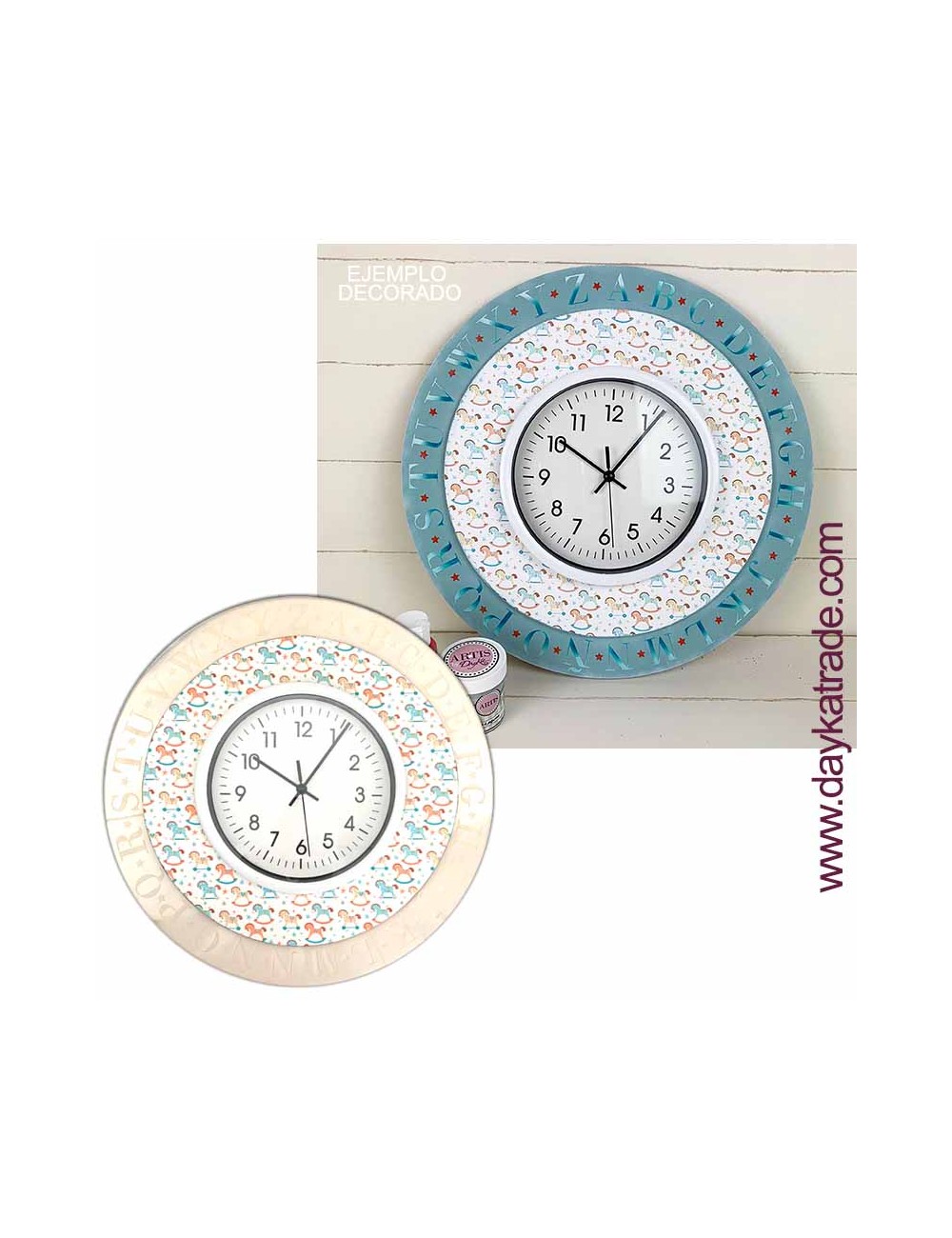 reloj infantil caballitos. azul