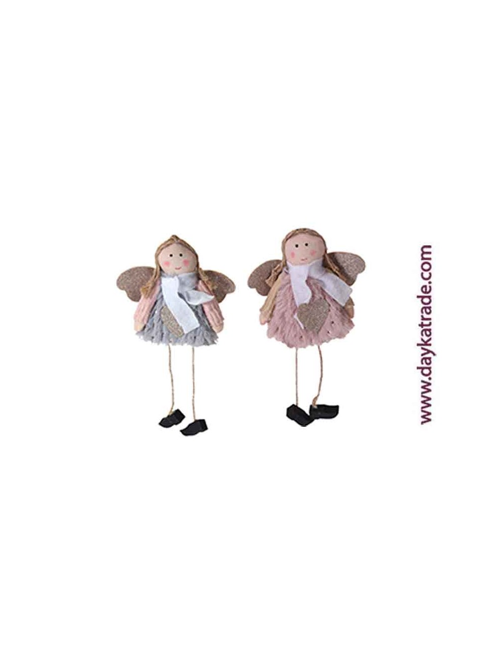 seis parejas de angelitas textil