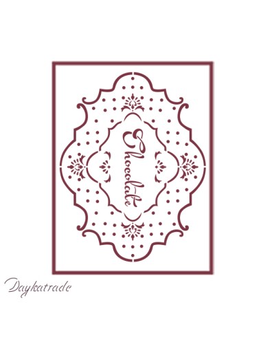 Plantillas de estarcido A4 dayka "etiqueta chocolate"