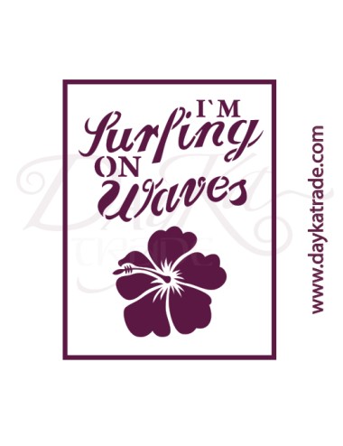 Plantillas de estarcido A4 dayka "flor surf"