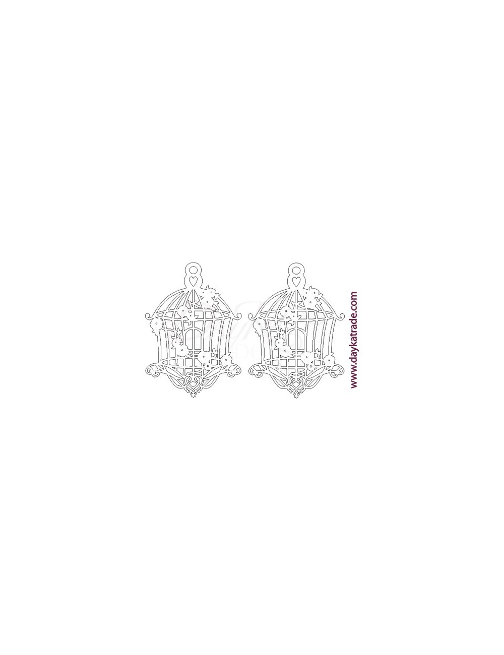 set 2 jaulas de cartón blanco