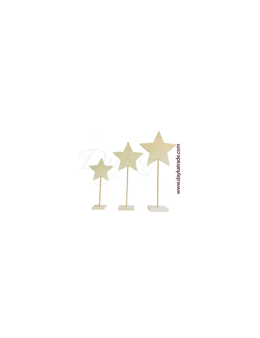 set 3 estrellas con soporte