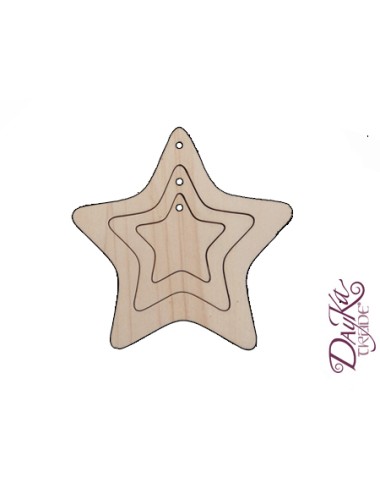 set 3 estrellas concentricasa