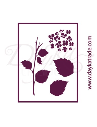Plantillas de estarcido A4 dayka "flores hortensia"