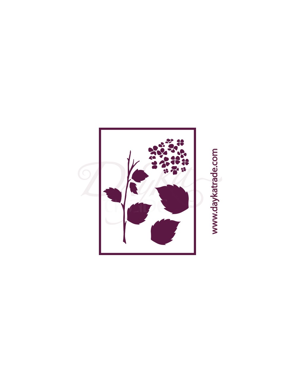 Plantillas de estarcido A4 dayka "flores hortensia"