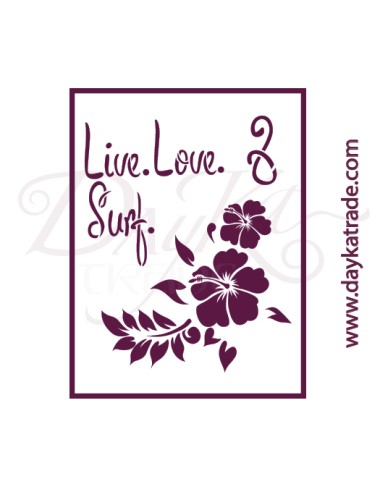 Plantillas de estarcido A4 dayka "flores surf"