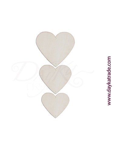 set corazónes agujeros