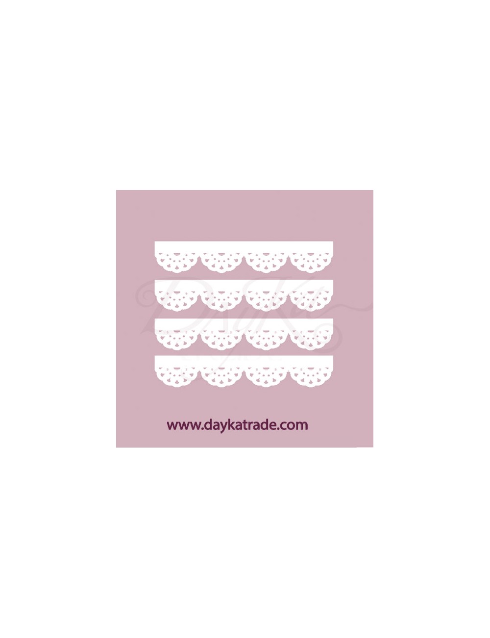 set cuatro blondas de cartón blanco
