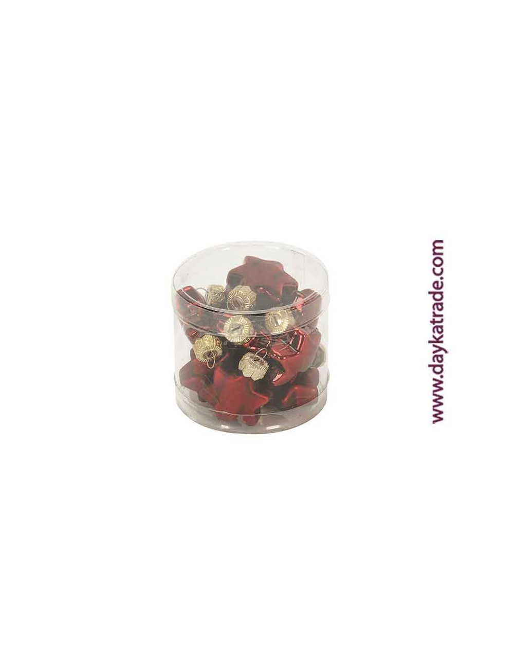 set de 12 estrellas brillo / mate granates