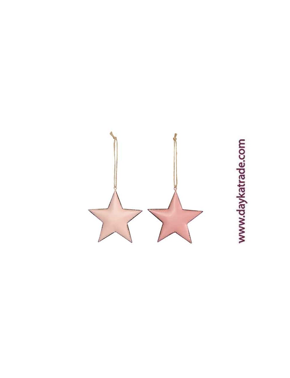set de 12 estrellas en dos tonos rosas