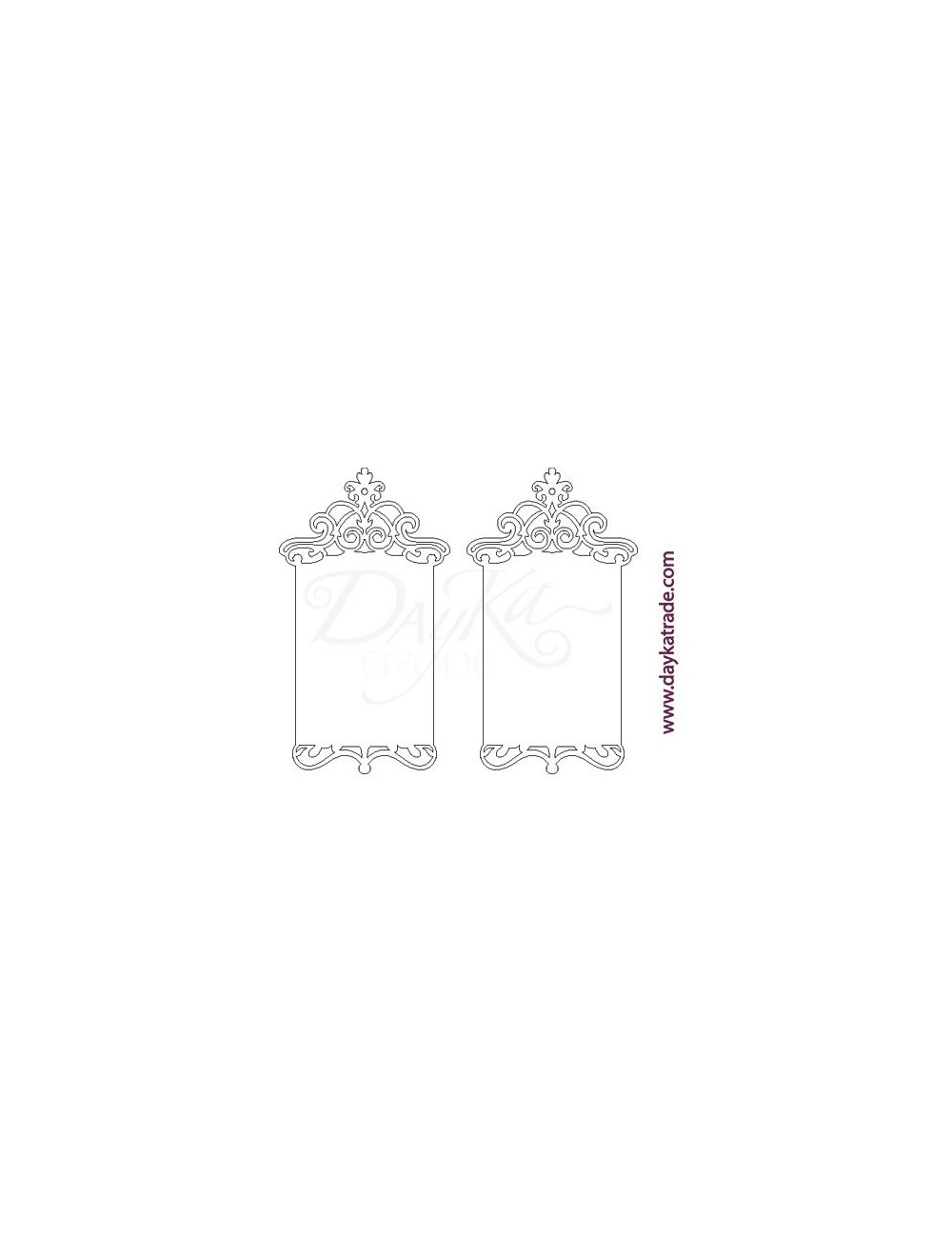 set de 2 etiquetas de cartón blanco