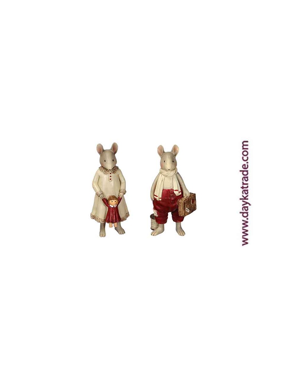 set de 2 parejas de familia de ratones