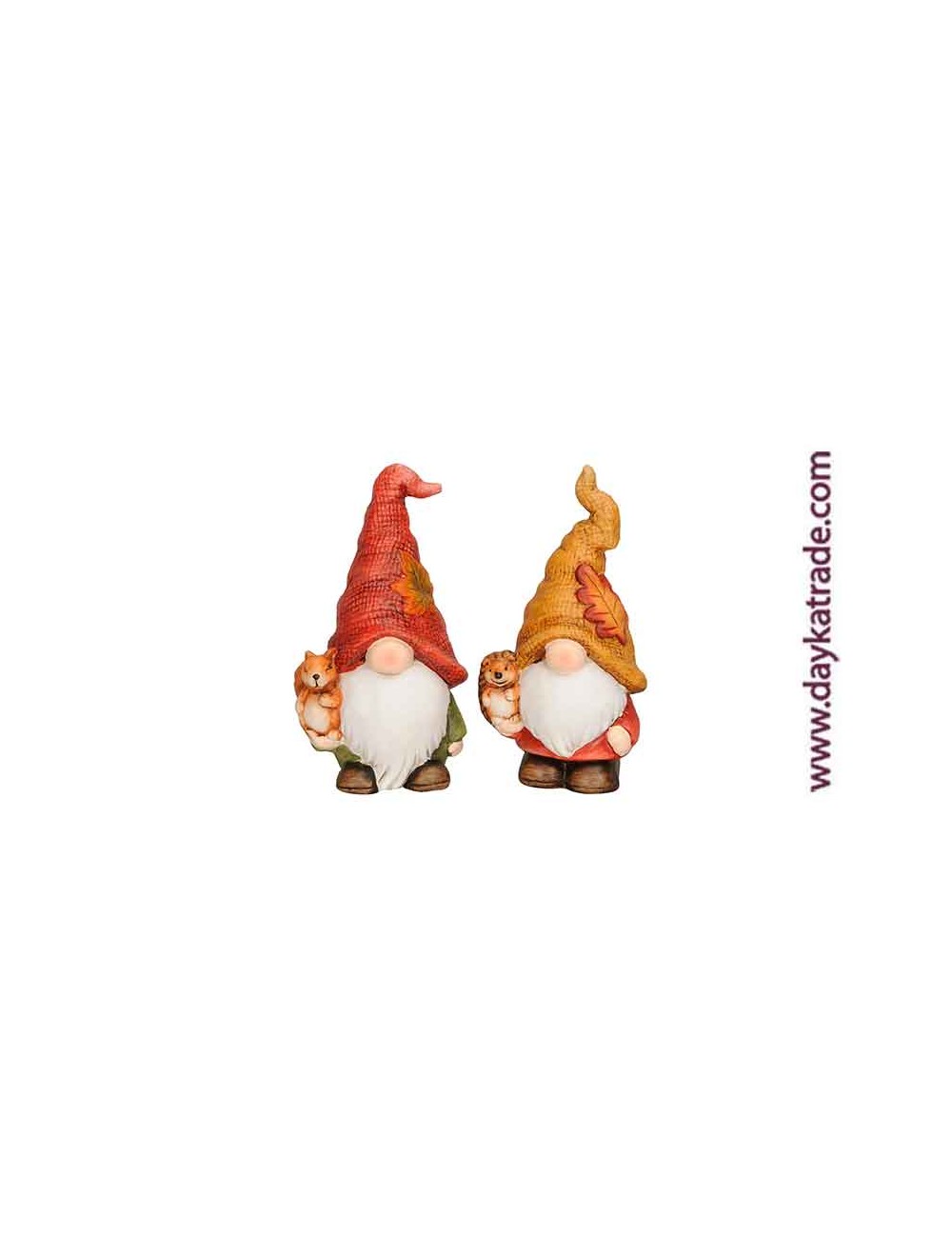 set de 2 parejas de gnomos de otoño