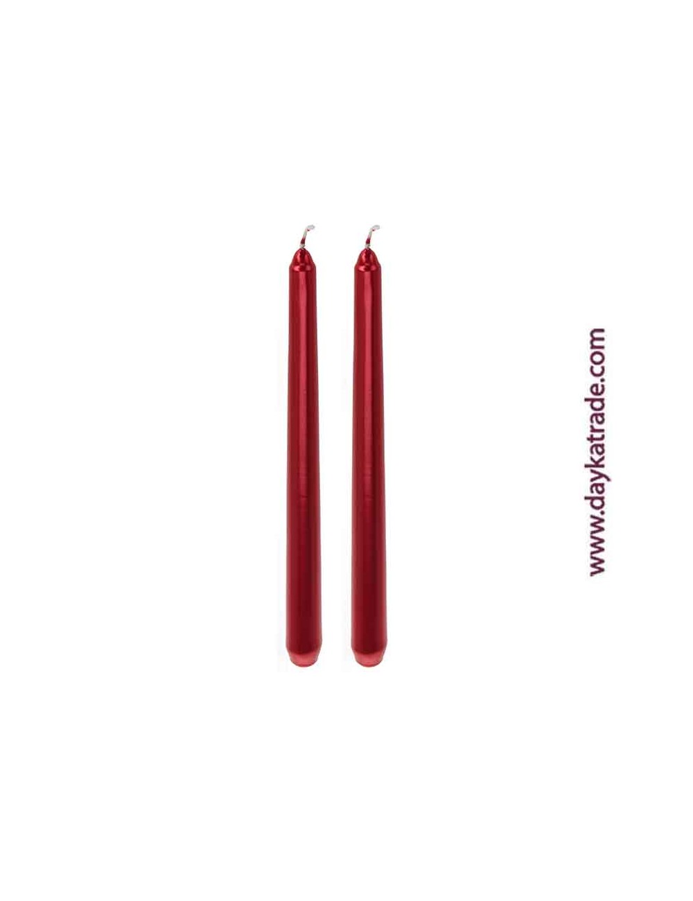 set de 2 velas color rojo