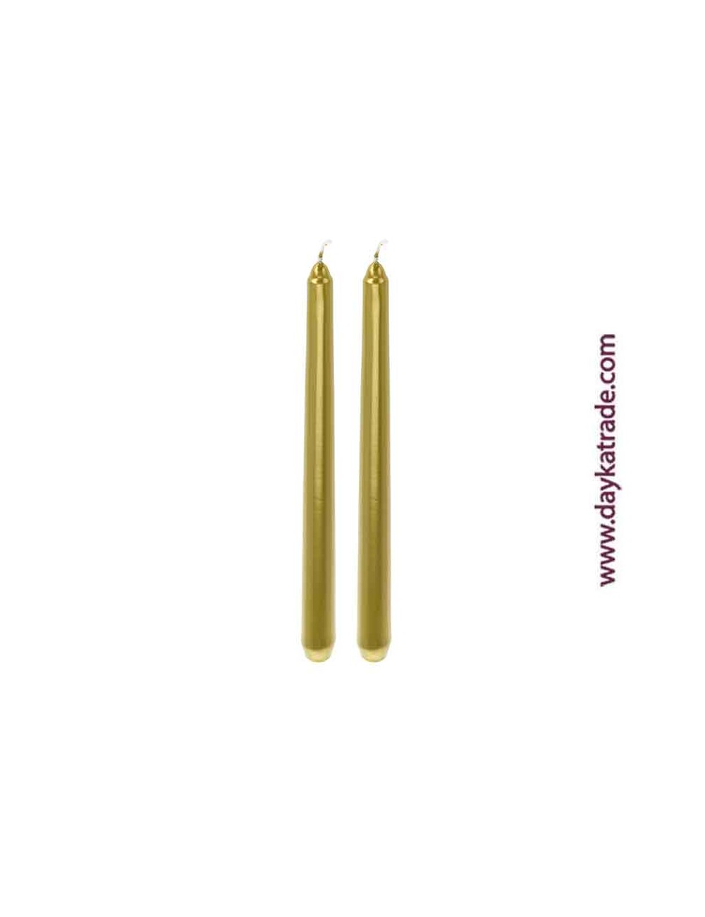 set de 2 velas oro