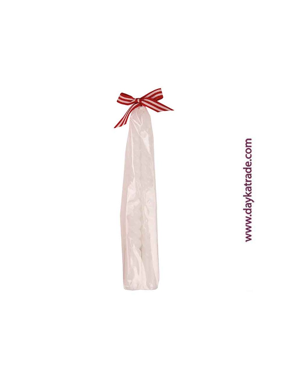 set de 2 velas roja o blanca en forma de espiral