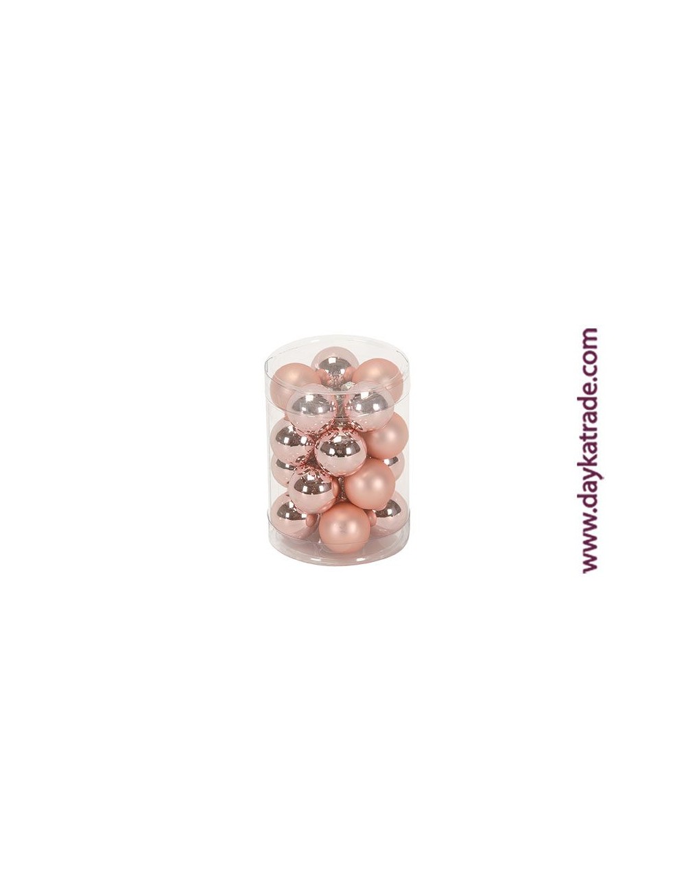 set de 20 bolas navideñas rosas