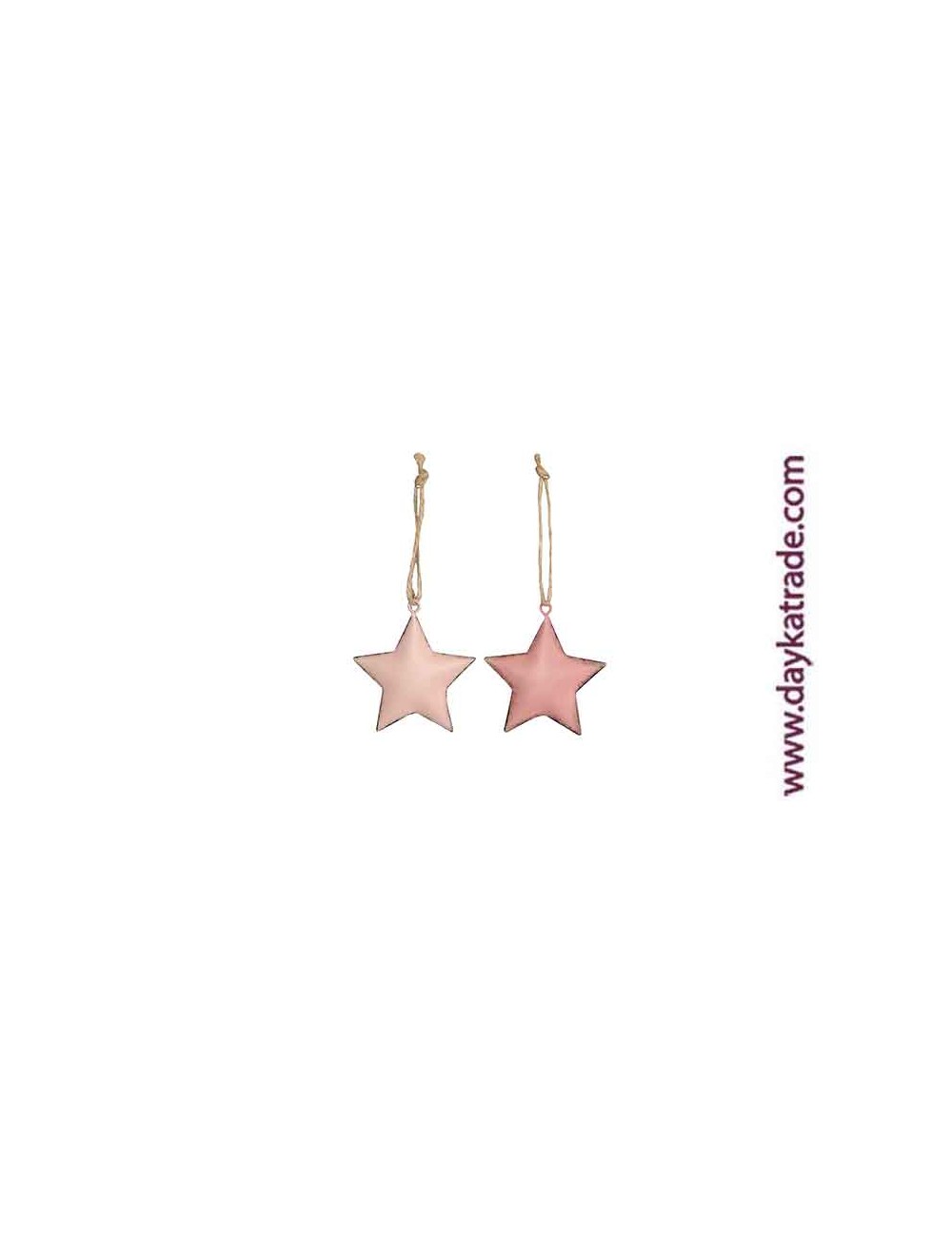 set de 24 estrellas en dos tonos rosas