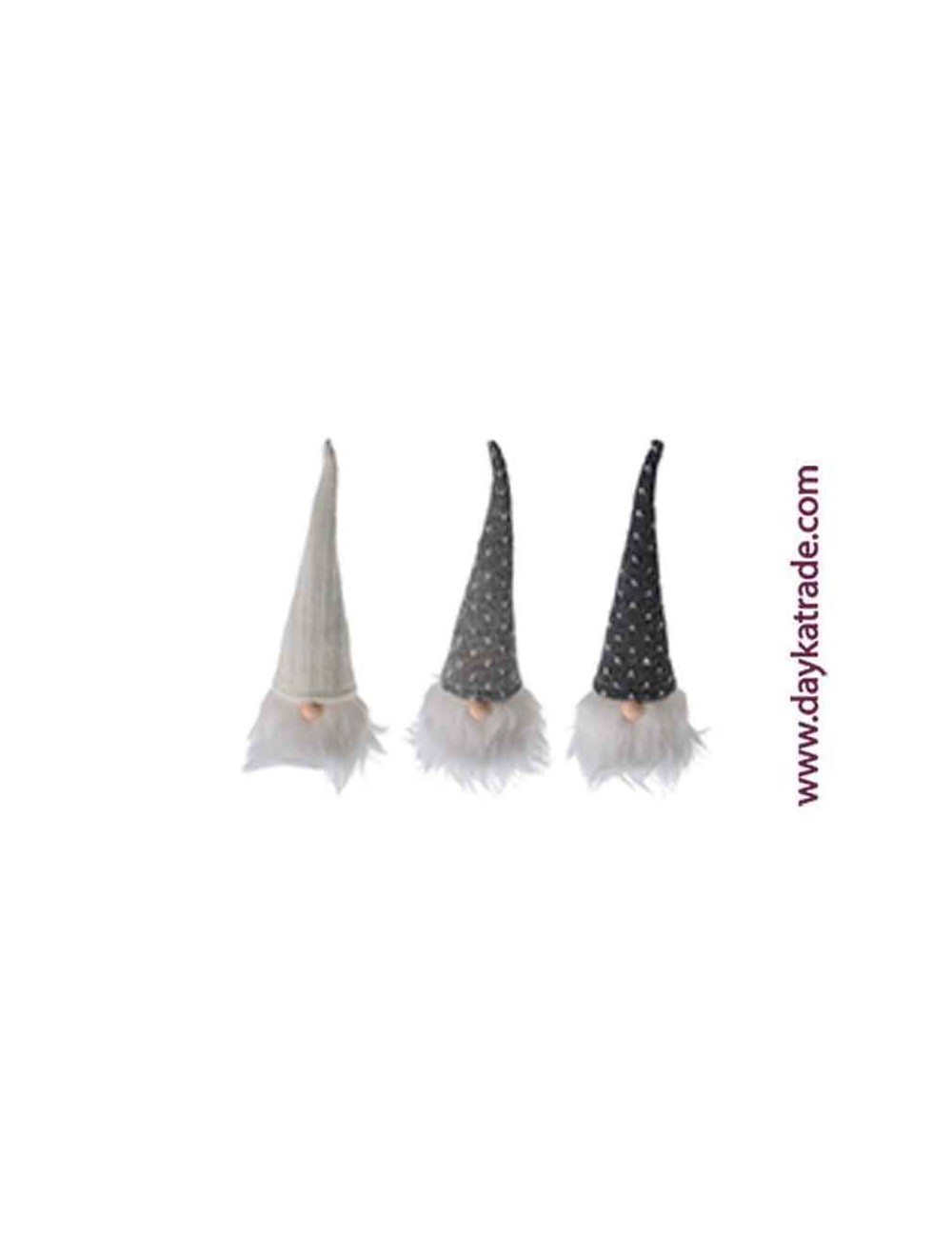 set de 3 gnomos gris led