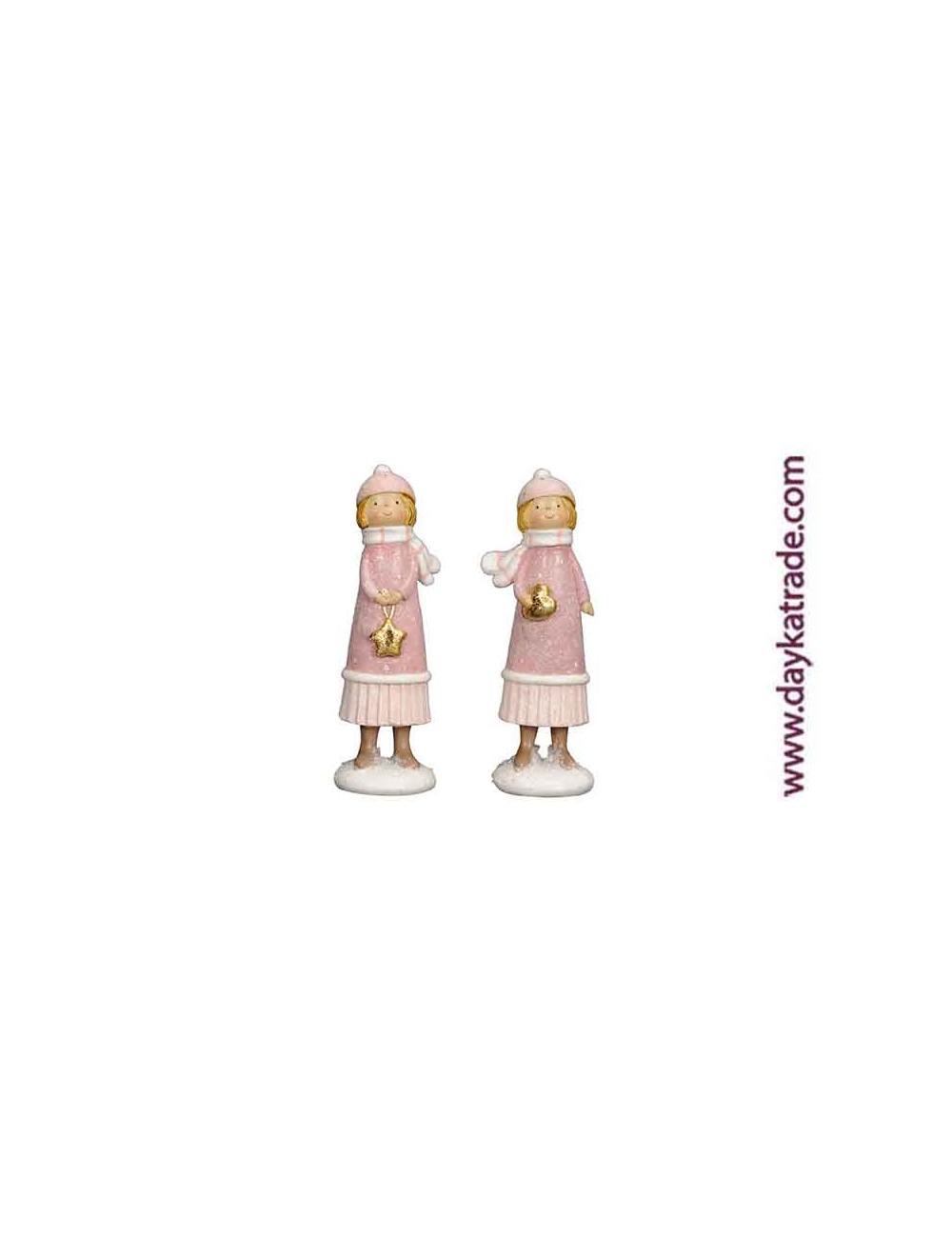 set de 3 parejas de niñas rosas invierno