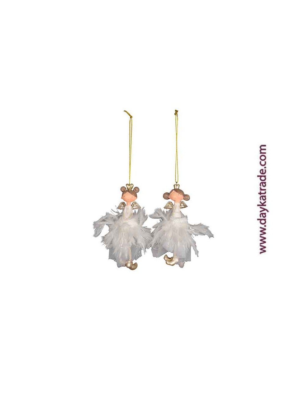 set de 4 parejas de angelitas piernas cuerda falda blanca