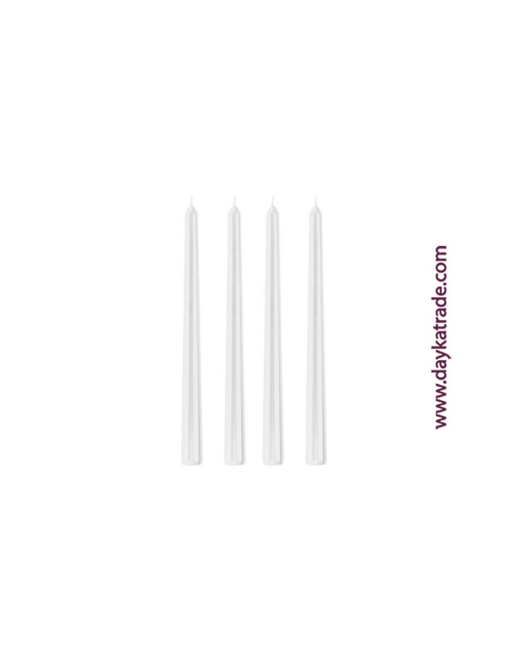 set de 4 velas blancas