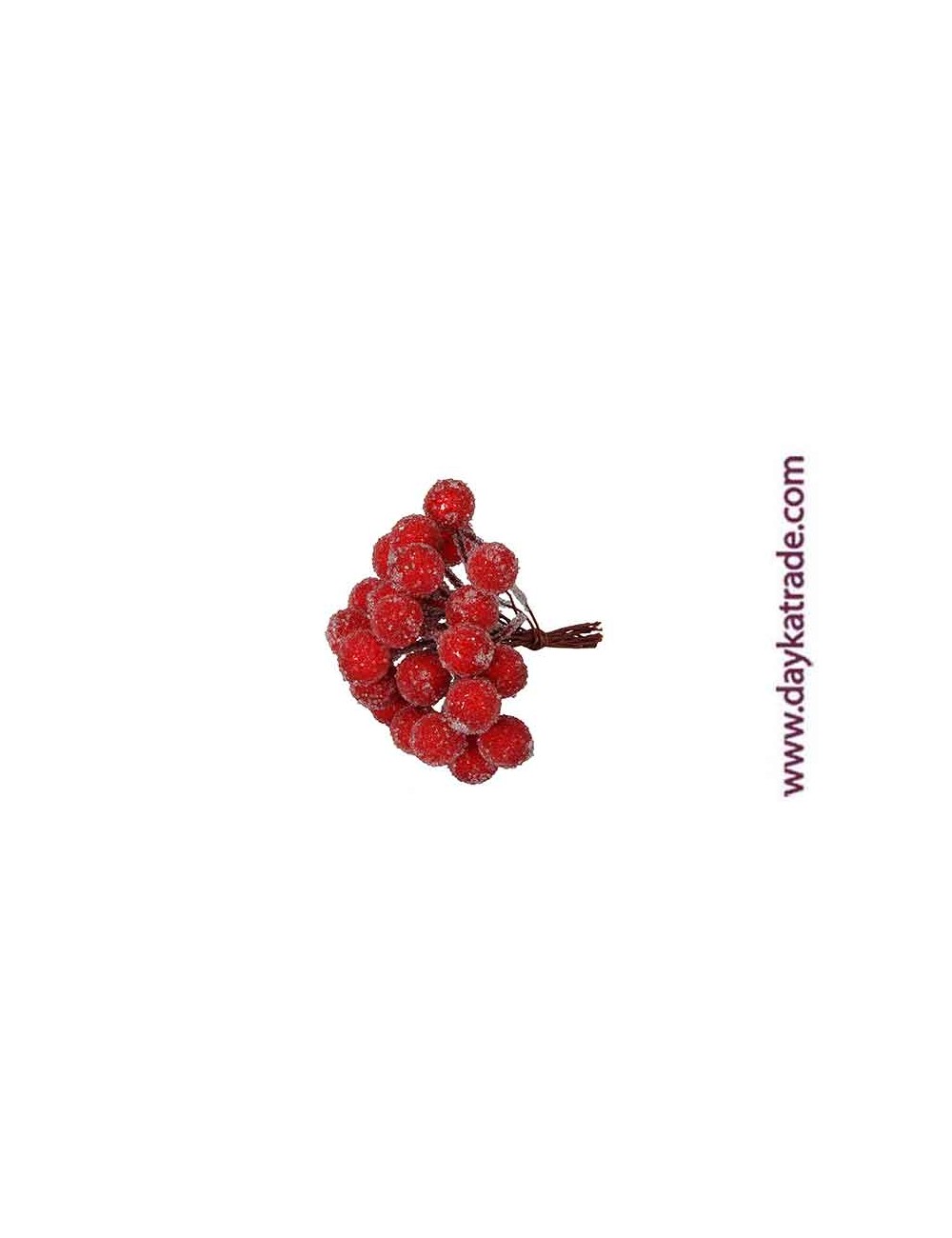 set de 6 ramilletes de 24 bolitas rojas