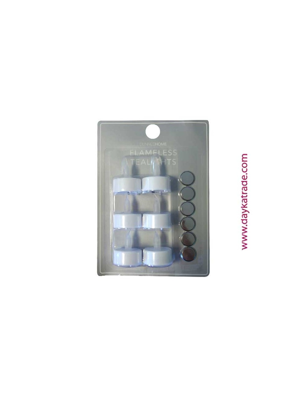 set de 6 velitas led botón