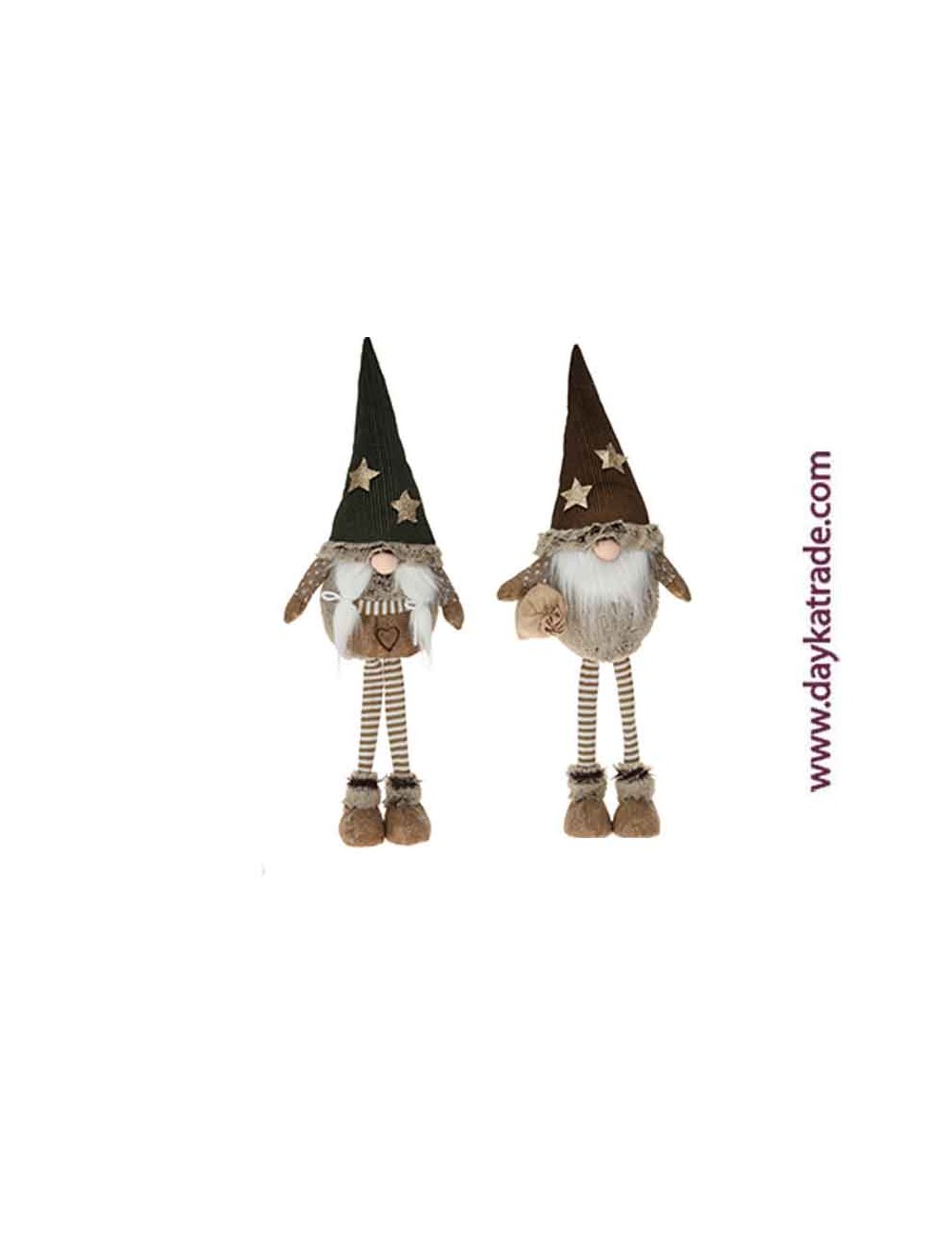 set de gnomos de pie verde y marrón