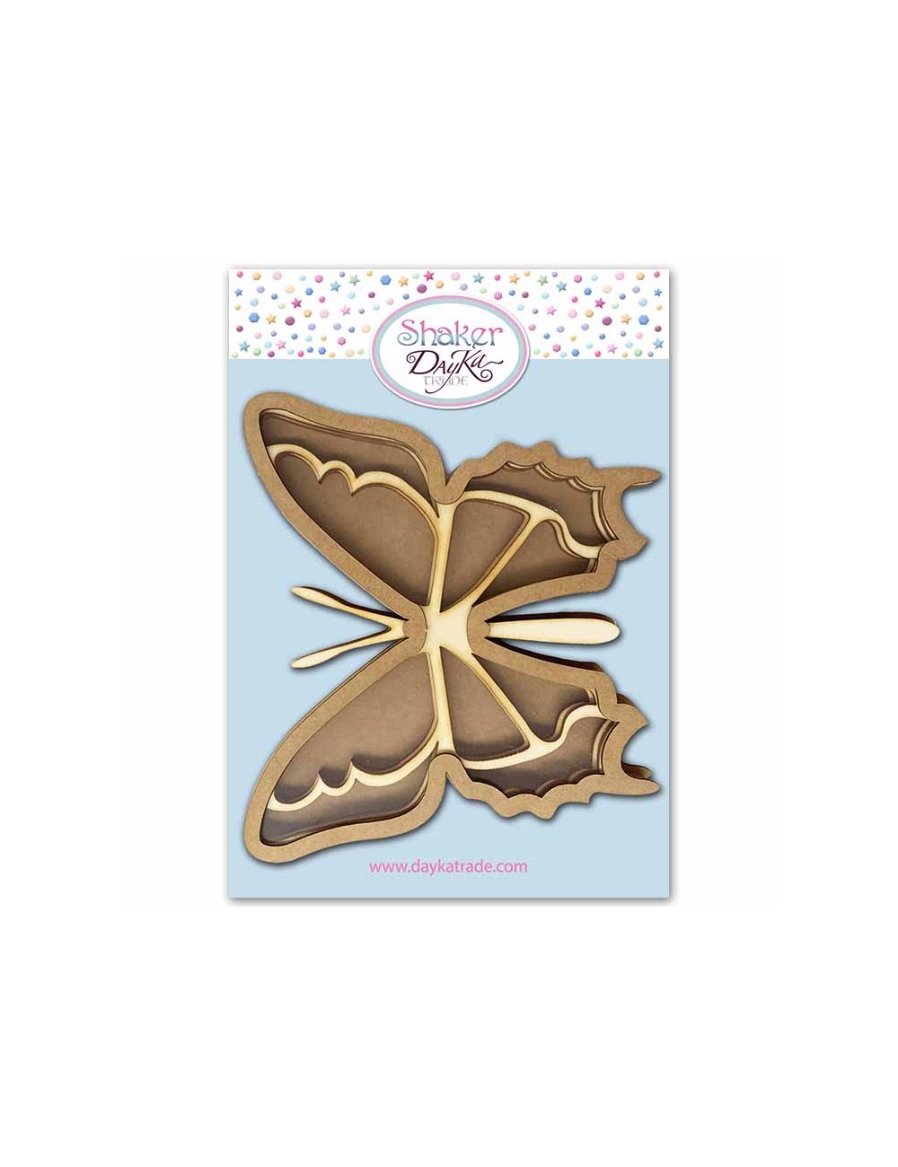 shaker scrap "mariposa 1" de 16,5x14 cm