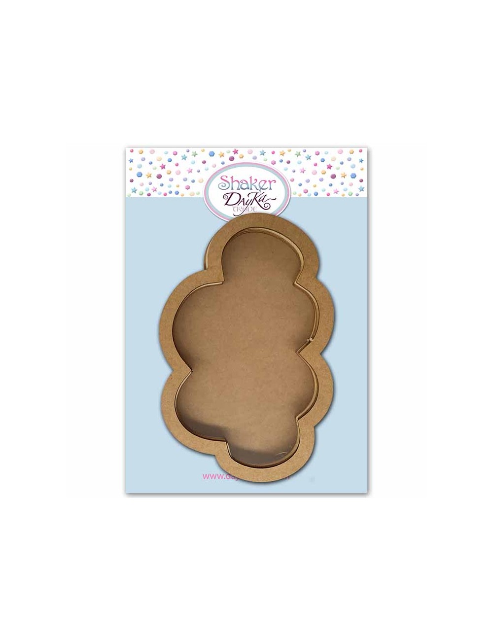shaker scrap nube de 15x10 cm