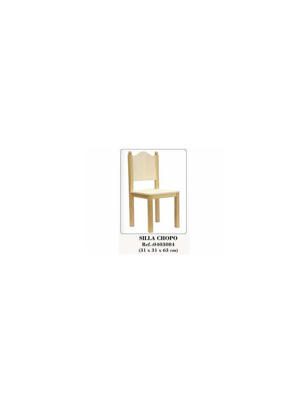 Silla infantil de madera.