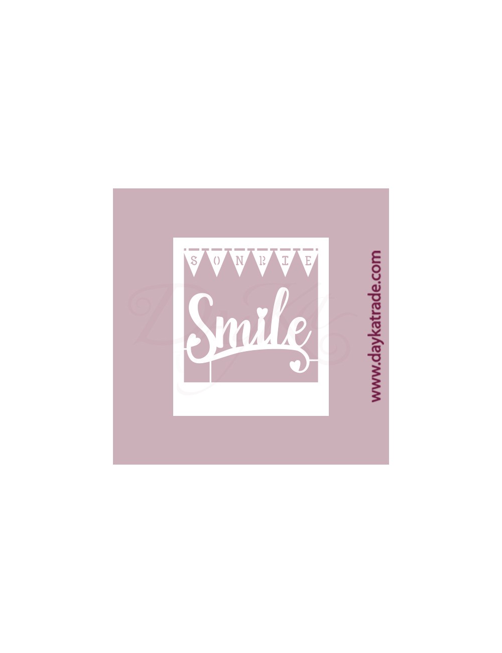 sonríe, smile de cartón blanco