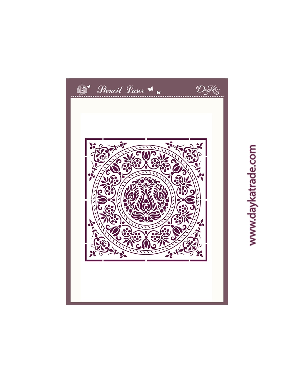 stencil A2 dayka fondo mandala cuadrado