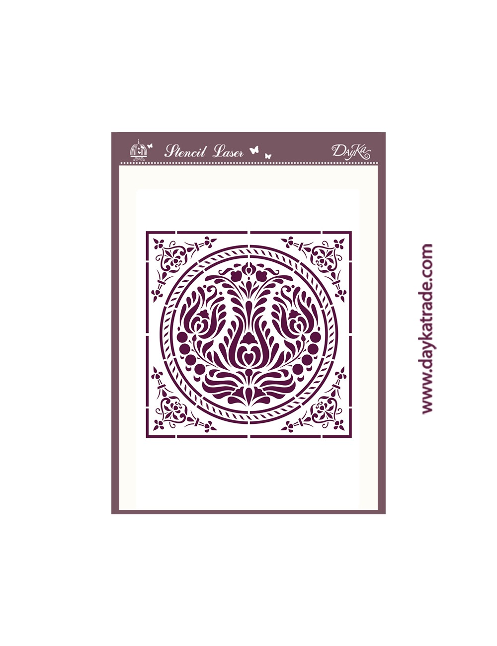 stencil A2 dayka fondo mandala cuadrado