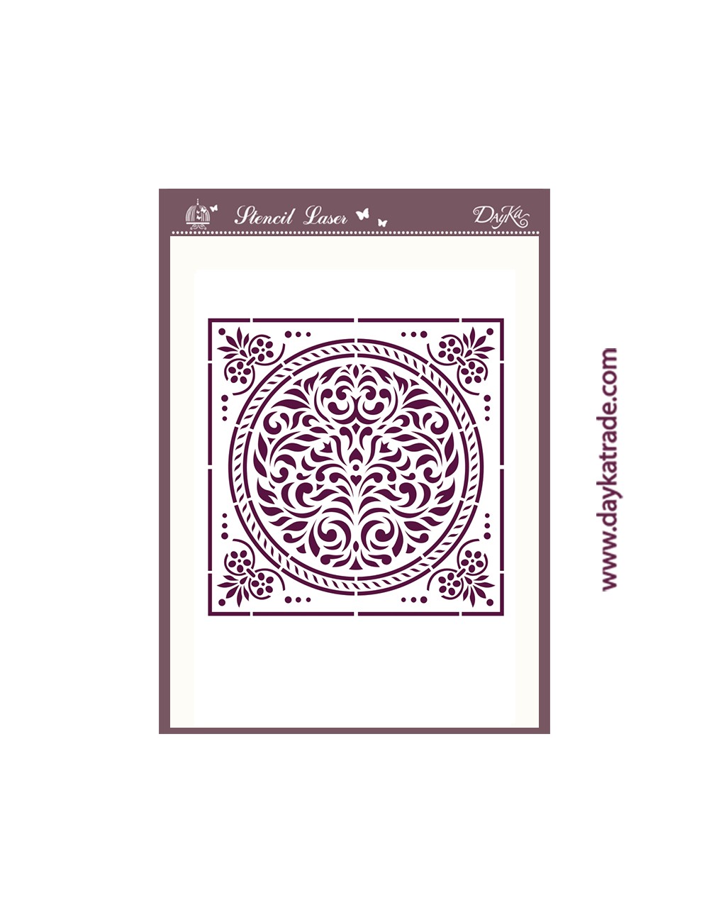 stencil A2 dayka fondo mandala cuadrado