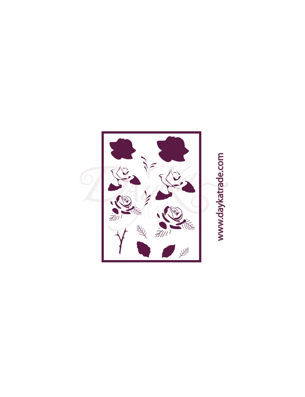 Plantillas de estarcido A4 dayka "rosa" art stencil