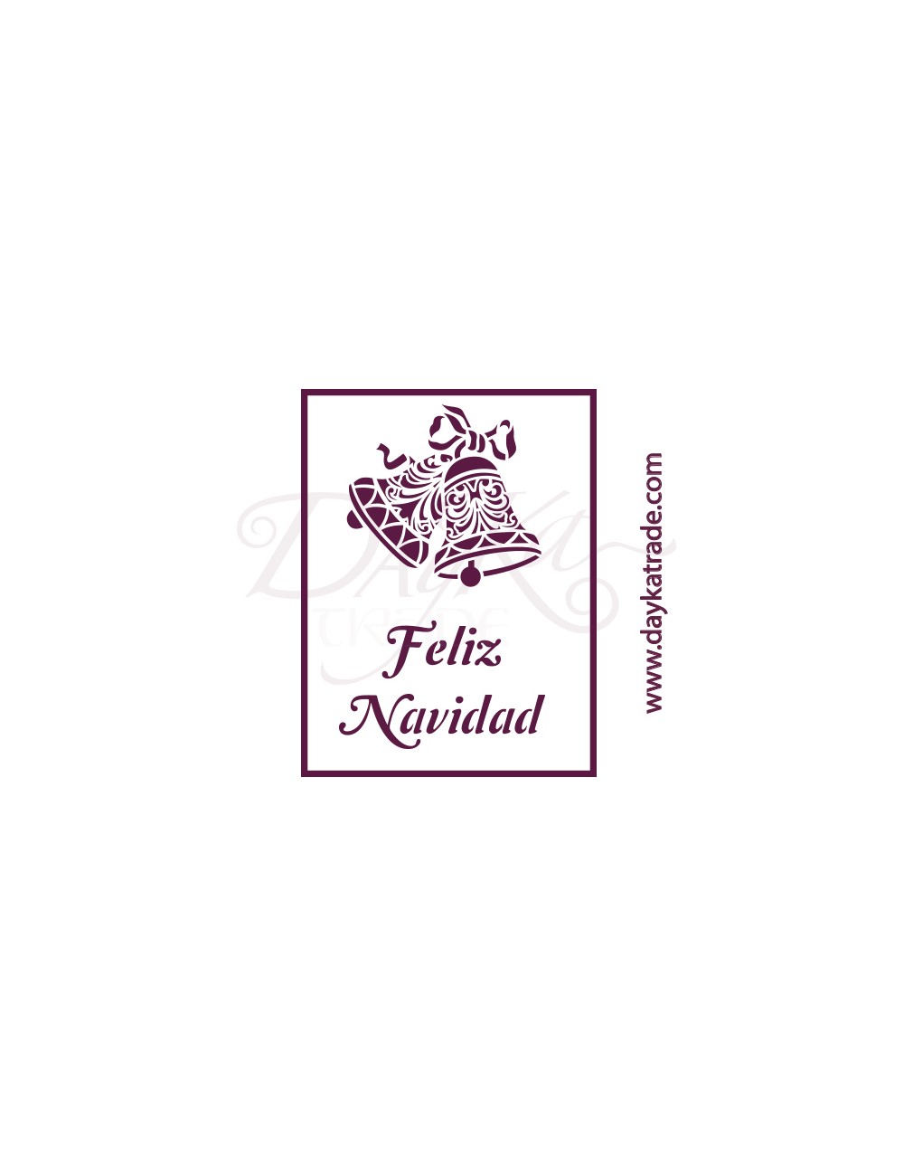 Plantillas de estarcido A4 dayka campanas feliz Navidad