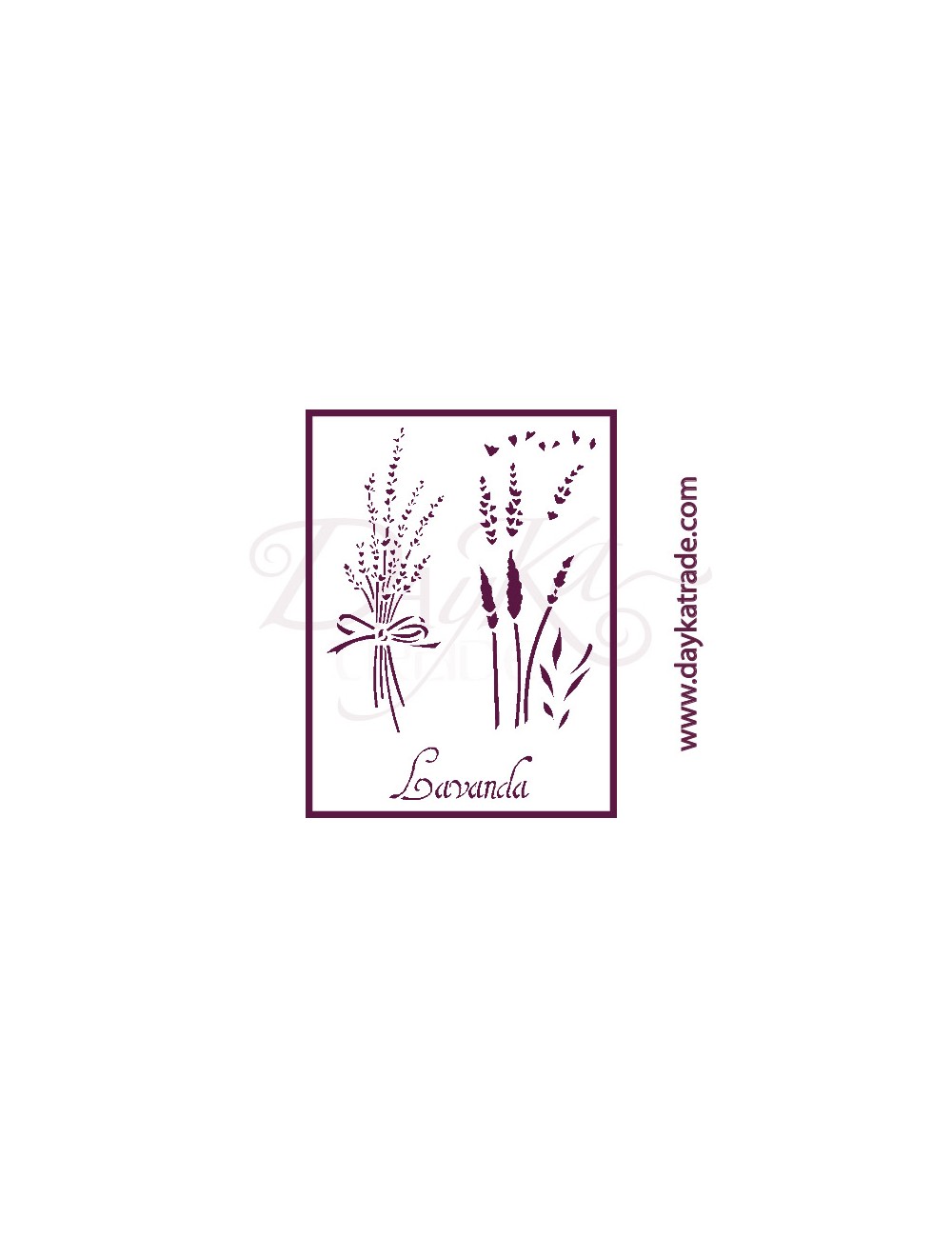 Plantillas de estarcido A4 dayka.  fondo lavanda