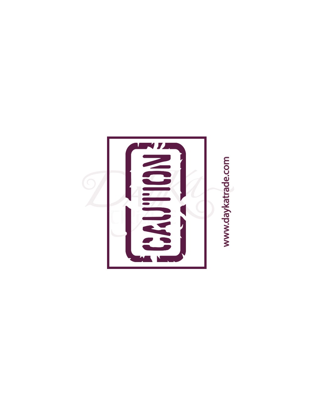 stencil A5 dayka  "caution"