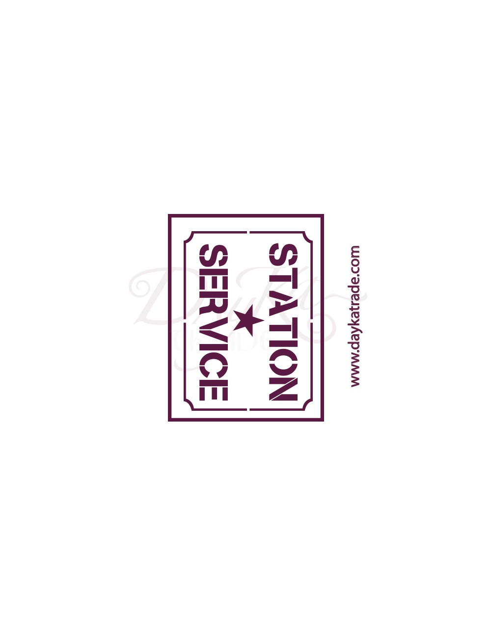 stencil A5 dayka  "stationservice"