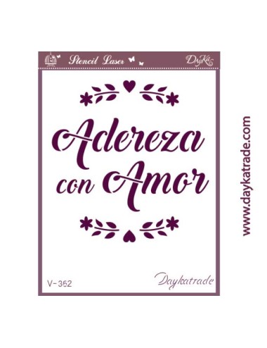 stencil A5 dayka "adereza con amor"
