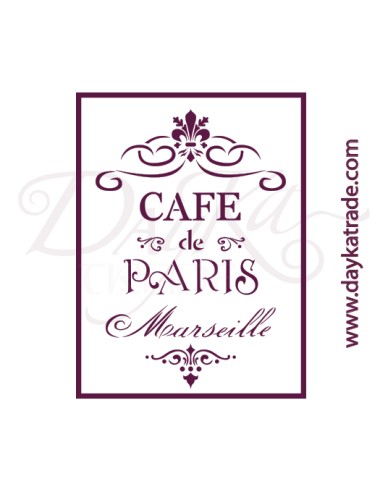 stencil A5 dayka "café de paris"
