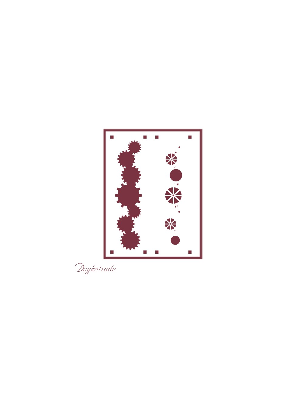 stencil A5 dayka "engranajes"