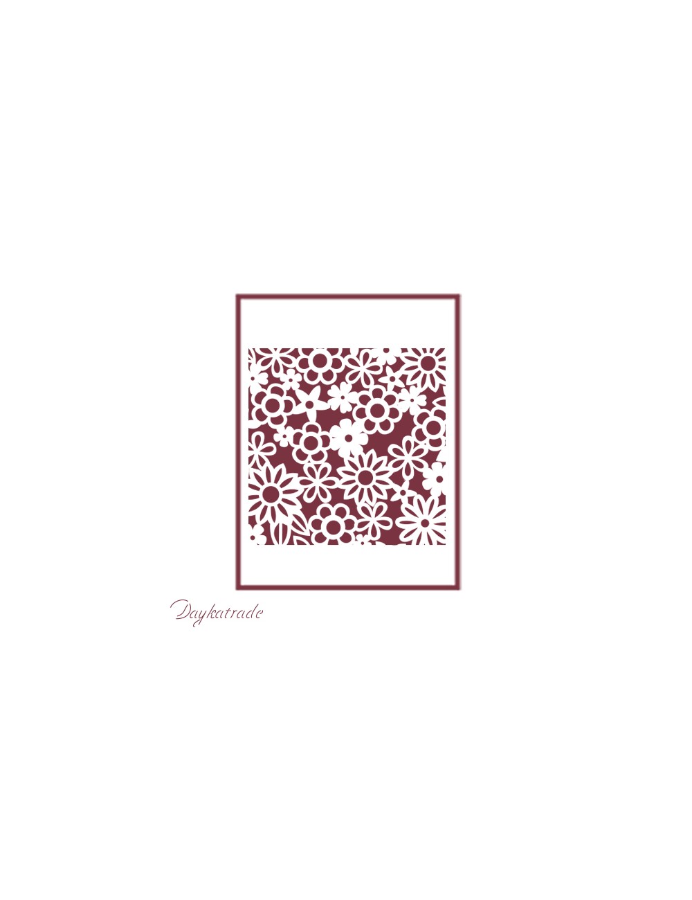 stencil A5 dayka "fondo flores"