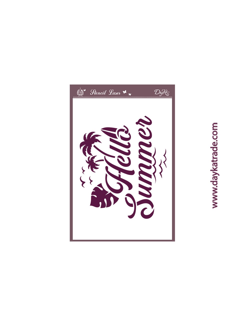 stencil A5 dayka "hellosummer"