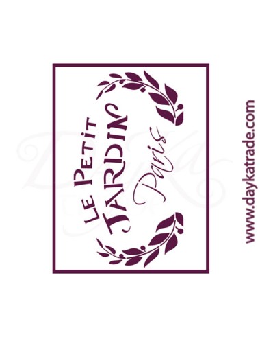 stencil A5 dayka "le petit jardin"